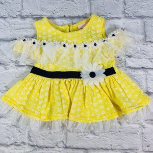 Little Lass Girls A-Line Dress Cold Shoulder